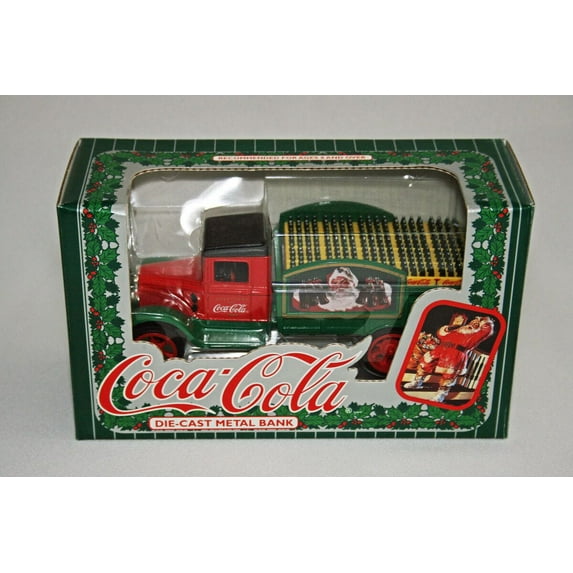 Ertl B671 Coca-Cola 1994 Christmas Metal Die Cast Coin Bank