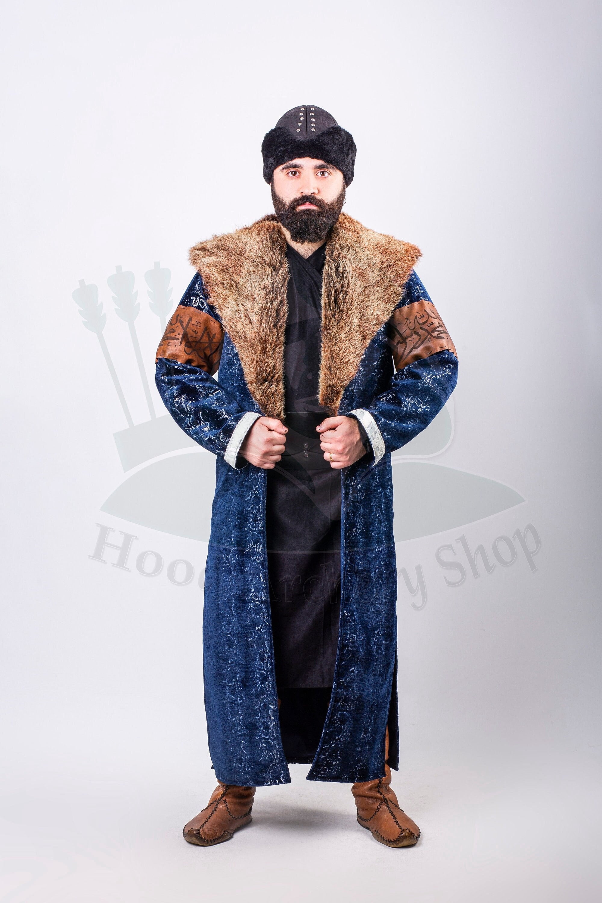 Ertugrul Ghazi Uc Bey Kaftan Dress Costume Medieval Robe Kaftan Silk ...