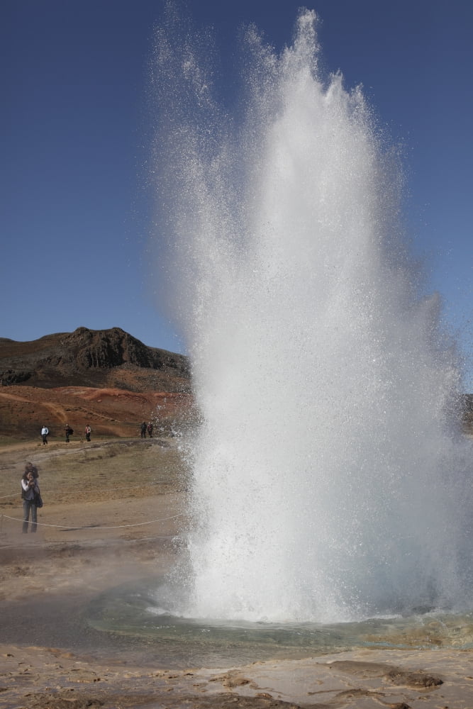 Eruption of Strokkur Geysir Iceland Canvas Art - Richard RoscoeStocktrek Images (12 x 18)