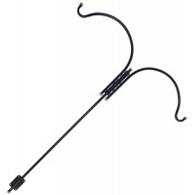 Black Adjustable Double Deck Hook with Steel Construction