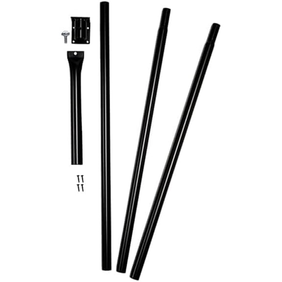 Erva Deluxe Birding Pole with Ground Sleeve & Mounting Adapter  80" Tall Tubular Steel Bird Feeder & Bird House Pole with Powder-Coated Finish  Durable Garden Mounting System, Made in USA