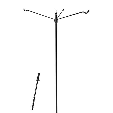 Erva Five Piece Pole Kit with Extended Arms, Black, 9' 3"