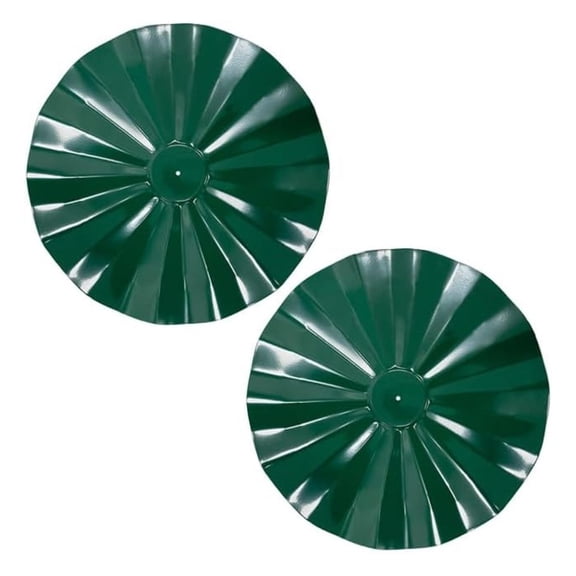 Erva Hanging Squirrel Baffles, Galvanized, Green, 2 Pack