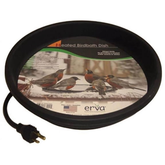 Erva Heated Bird Bath Replacement Bowl, Black, 14.25" dia.