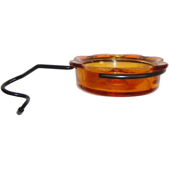 Erva Quick Connect Oriole Feeder with Glass Dish, Orange