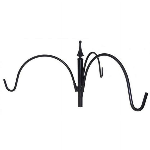 Erva Steel Three Arm Pole Top Hanger, Black, 24"