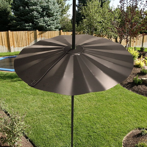 Erva Wrap-Around Pole Mount Squirrel Baffle, Black, 24" dia.