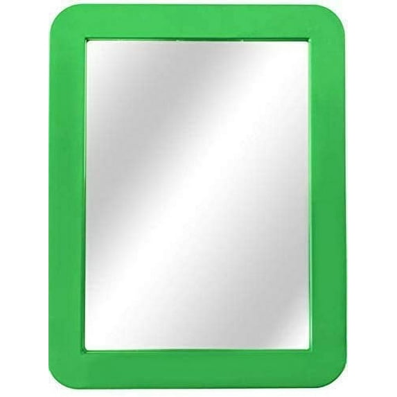 Erved 1 Pack Durable And Quality Material Magnetic Mirror 5” x 7” For Lockers Metal Walls Use - Green