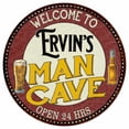 thumbnail image 1 of Ervin's Man Cave 14" Round Metal Sign Kitchen Bar Wall Decor 100140035164, 1 of 1