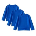 thumbnail image 1 of Erwazi 3 Pack Kids Basic Long Sleeve T-Shirts Toddler Boys Girls Casual Crewneck School Shirts Cotton Pullover Tops, 1 of 5
