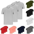 thumbnail image 1 of Erwazi 3 Pack Mens T-Shirt Casual V-Neck Short Sleeve Tees Solid Color Soft Pullover Shirts, L, 1 of 3