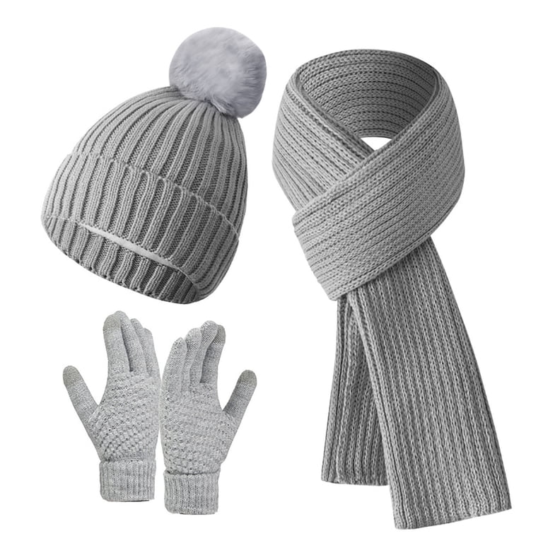 3 piece winter accessories  (hat,mittens, scarf) Girls 3-Piece Winter Hat, Scarf & Glove Set – Cozy Knit  main image 4