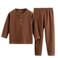 thumbnail image 1 of Erwazi 5t Girls Outfit Sets Kids Boy Long Sleeve Knit Shirts and Pants 2 Piece Sleep Set Toddlers Sleepwear Clothes 1-11 Years, 1 of 2