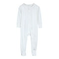 thumbnail image 1 of Erwazi Baby Boys Girls Romper Jumpsuits Cotton 2 Way Zipper Long Sleeve Pajama Footless Sleep and Play 3-24 Months, 1 of 2