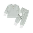 thumbnail image 1 of Erwazi Baby Girls Outfits Tunic and Jogger Pants Toddler Boys Girl 2 Piece Outfit Set 6M-5T, 1 of 2