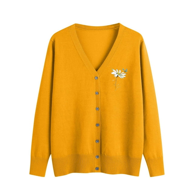 Erwazi Cardigan Sweaters for Women Fall Trendy Button Down Open Front Lightweight Cardigans