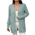 thumbnail image 1 of Erwazi Cardigan Sweaters for Women Fall Trendy Open Front Lightweight Cardigans with Pockets, 1 of 7