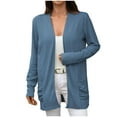 thumbnail image 1 of Erwazi Cardigan Sweaters for Women Fall Trendy Open Front Lightweight Cardigans with Pockets, 1 of 8