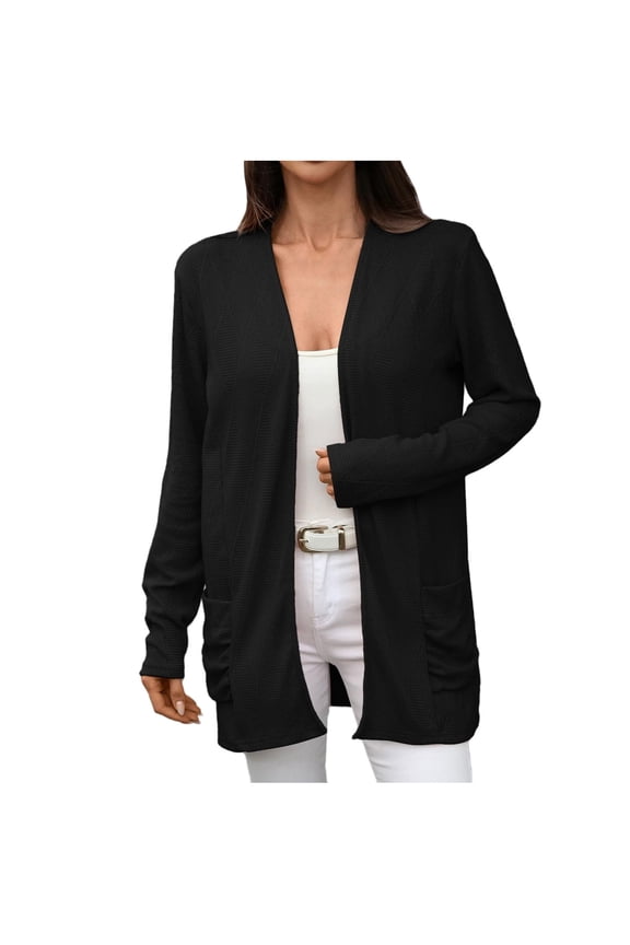 Cardigan Sweaters for Women Fall Trendy Open Front Lightweight Cardigans with Pockets