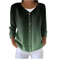 thumbnail image 1 of Erwazi Cardigan Sweaters for Women Plus Size Fall Trendy Button Down Open Front Lightweight Cardigans Gradient Printed, 1 of 6