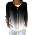 thumbnail image 1 of Erwazi Cardigan Sweaters for Women Plus Size Fall Trendy Button Down Open Front Lightweight Cardigans Gradient Printed, 1 of 6