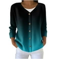 thumbnail image 1 of Erwazi Cardigan Sweaters for Women Plus Size Fall Trendy Button Down Open Front Lightweight Cardigans Gradient Printed, 1 of 6