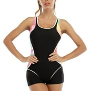 Erwazi Competitive Swimwear Womens One Piece Swimsuits Athletic Rash Guard Surfing Tummy Control Bathing Suit