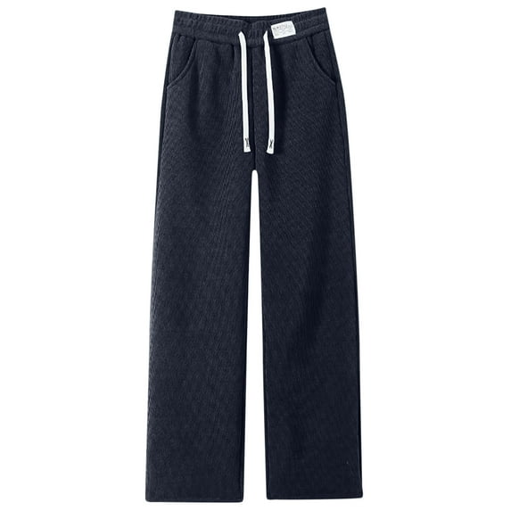 Erwazi Fleece Lined Sweatpants Women Drawstring Winter Warm Sherpa Lined Athletic Pants with Pockets