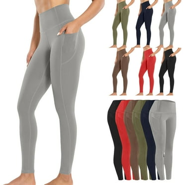 Erwazi High Waist Leggings for Women, Butt Lifting Tummy Control Compression Workout Sports Yoga Pants with Pockets