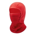 thumbnail image 1 of Erwazi Kids Boys Girls Fleece Hat Solid Color Windproof Riding Cap with Mask Winter Warm Hats, Red, 5-12 Years, 1 of 2