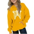 thumbnail image 1 of Erwazi Kids Halloween Sweatshirts with Pockets Boys Girls Festival Graphic Print Pullover Hooded Sweatshirt Size 4-14 Years, 1 of 4