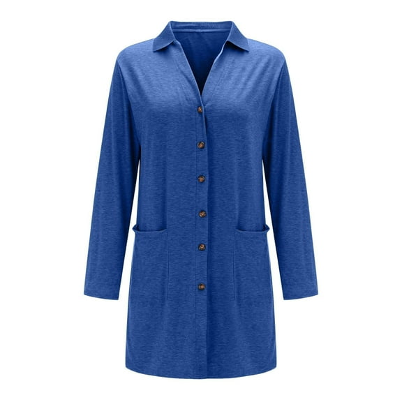 Erwazi Long Cardigans for Women Fall Trendy Button Down Open Front Lightweight Cardigan Sweaters with Pockets