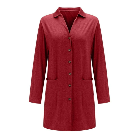 Erwazi Long Cardigans for Women Fall Trendy Button Down Open Front Lightweight Cardigan Sweaters with Pockets