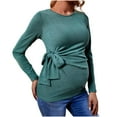 thumbnail image 1 of Erwazi Maternity Tops for Women Casual Crewneck Long Sleeve Tunic Clothes Maternity Blouse Pregnancy Shirts, 1 of 3