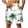 thumbnail image 1 of Erwazi Men's Board Shorts Quick Dry Swimming Trunks Printed Drawstring Waist Bathing Suit with Pockets, 1 of 6