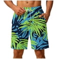 thumbnail image 1 of Erwazi Men's Board Shorts Quick Dry Swimming Trunks Printed Drawstring Waist Bathing Suit with Pockets, 1 of 6