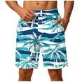 thumbnail image 1 of Erwazi Men's Board Shorts Quick Dry Swimming Trunks Printed Drawstring Waist Bathing Suit with Pockets, 1 of 6