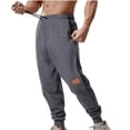 thumbnail image 1 of Erwazi Men's Solid Color Casual Sweatpants Elastic Waist Drawstring Cuffed Jogger Pants with Pockets, 1 of 6