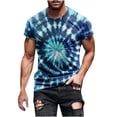 thumbnail image 1 of Erwazi Men's Tie Dye Printed T-Shirt Crew Neck Short Sleeve Pullover Casual Trendy Top, 1 of 5