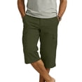 thumbnail image 1 of Erwazi Mens Cargo Capri Pants Outdoor Work Pants Casual Twill Pants with Pockets, 1 of 8
