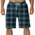 thumbnail image 1 of Erwazi Mens Pajama Plaid Shorts Drawstring Waist Casual Loungewear Short with Pocket, 1 of 4