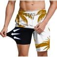 thumbnail image 1 of Erwazi Mens Swim Trunks Printed Drawstring Waist Layer Lining Breathable Quick Dry Practical Summer Swimwear Shorts with Pocket, 1 of 7