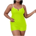 thumbnail image 1 of Erwazi Plus Size Tankini Swimsuits Set for Women Solid Spaghetti Strap Padded Top 2 Piece Bathing Suits, 1 of 6