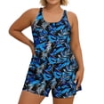 thumbnail image 1 of Erwazi Plus Size Tankini Swimsuits for Women Floral Printed Beach Daily Swimming Wear 2 Piece Bathing Suit, 1 of 9
