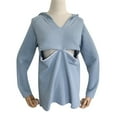 thumbnail image 1 of Erwazi Pregnancy Tops for Moms Casual Nursing Hooded Sweatshirts for Breastfeeding Maternity Clothes, 1 of 3