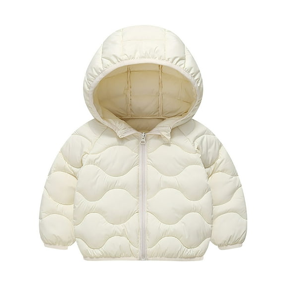 Erwazi Puffer Padded Jackets for Kids Boys Girls Thick Warm Coats Toddlers Zip Up Jacket Size 2-8 Years