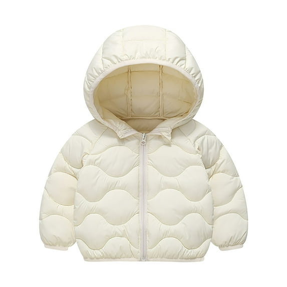 Erwazi Puffer Padded Jackets for Kids Boys Girls Thick Warm Coats Toddlers Zip Up Jacket Size 2-8 Years