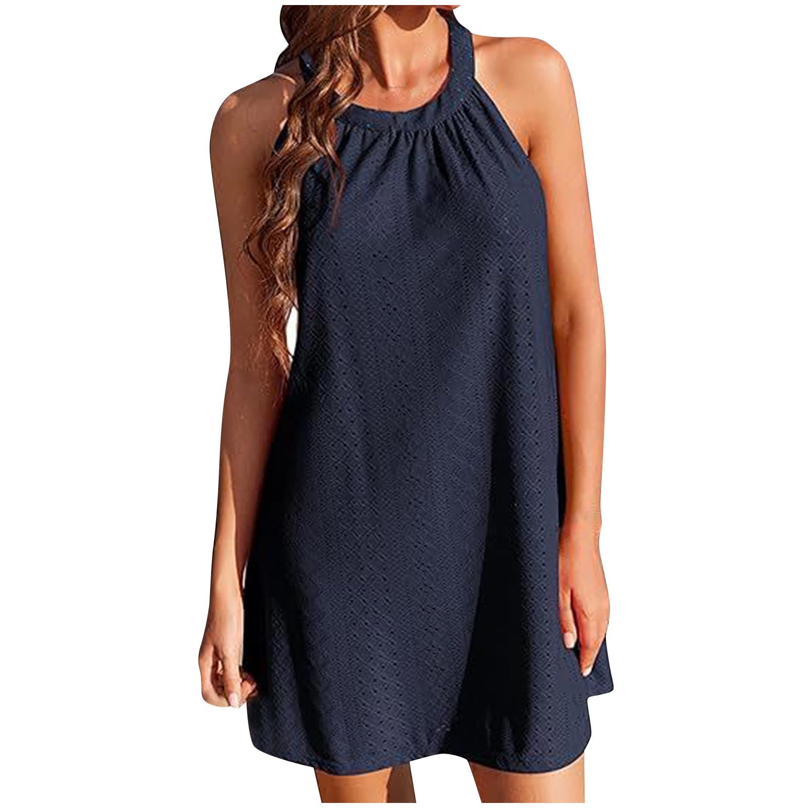 Vacation Beach Loose Sleeveless Mini Dress