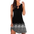 thumbnail image 1 of Erwazi Summer Flowy Dresses for Womens Short Sleeve Scoop Neck Sundress Tie-Dye Midi Tank Dress Casual Beach Vacation Tshirt Dress with Pockets, 1 of 6