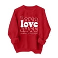 thumbnail image 1 of Erwazi Sweatshirts for Women Valentines Love Heart Cute Graphic Pullover Tops Long Sleeve Crew Neck Holiday Shirts, 1 of 7